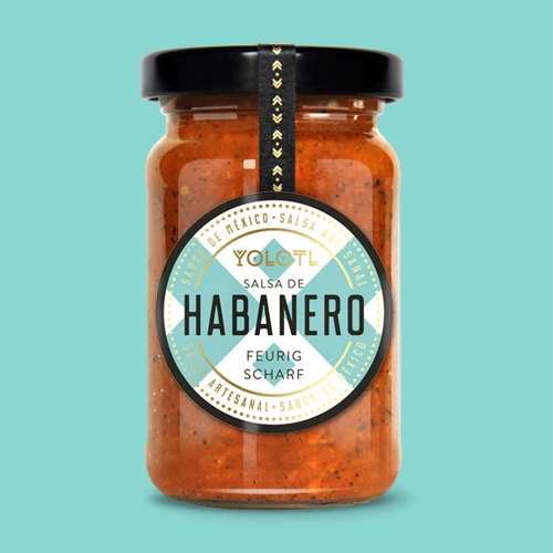 Salsa de Habanero von YOLOTL - Mexikanische Salsa Chili Sauce - feurig scharf aus frischen Habanero Chilis