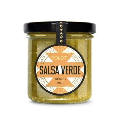 Salsa Verde von YOLOTL - Mexikanische Salsa Chili Sauce - würzig mild aus Tomatillos (grünen Tomaten) und Jalapeño Chilis